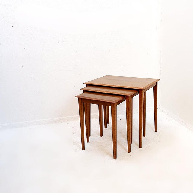 Mid-Century Modern Teak Nesting Tables, 1960s, Set of 3 For Sale - Image 11 of 16