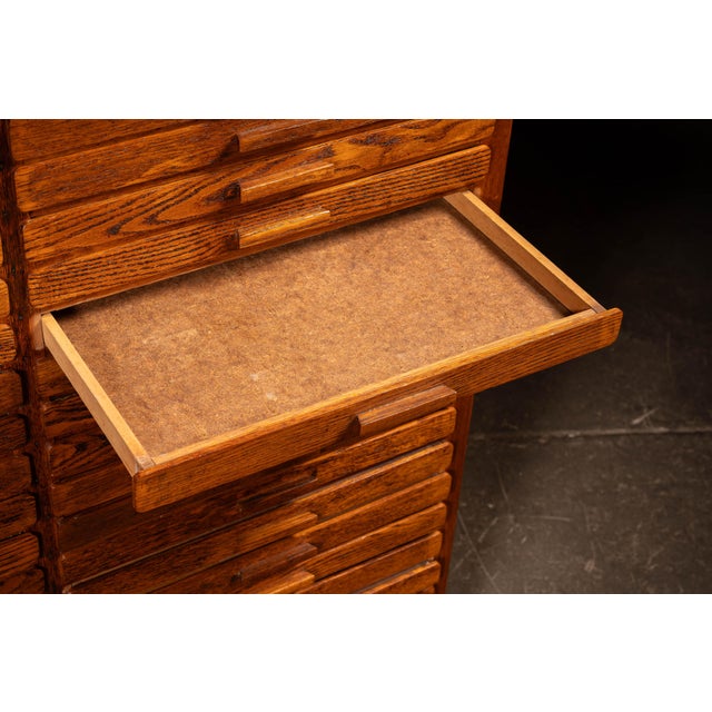 Antique Oak 48-Drawer Index Cabinet For Sale - Image 12 of 12
