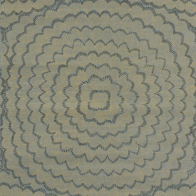 2020s Sample - Schumacher X Celerie Kemble Feather Bloom Sisal Wallcovering In Nile For Sale - Image 5 of 5
