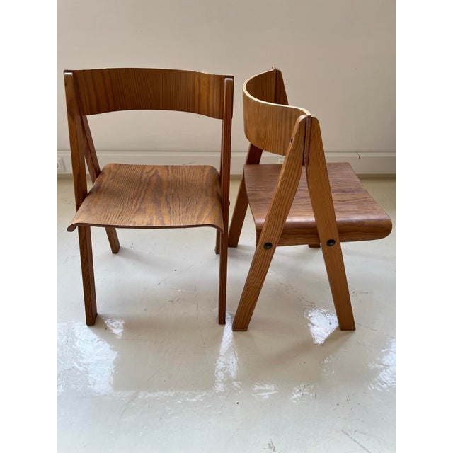 Wooden Chairs by Martins Machado, 1980s, Set of 2 For Sale - Image 9 of 9