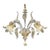 Italian Wall Sconce in Clear Murano Glass with Gold Floral Motifs by Simoeng for Simoeng For Sale - Image 6 of 6