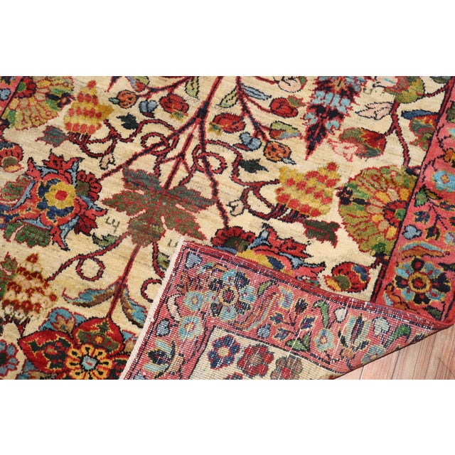 Vintage Zabihi Colllection Botanical Turkish Carpet - 4'2" x 5'9" For Sale - Image 10 of 10