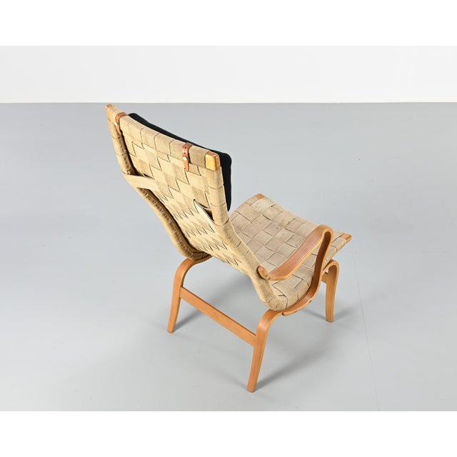 Bruno Mathsson Eva Armchair by Bruno Mathsson for Karl Mathsson, Denmark, 1976 For Sale - Image 4 of 18