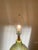 1960s Pair of Mid Century Modern Glazed Olive Green Table Lamps For Sale In Los Angeles - Image 6 of 10