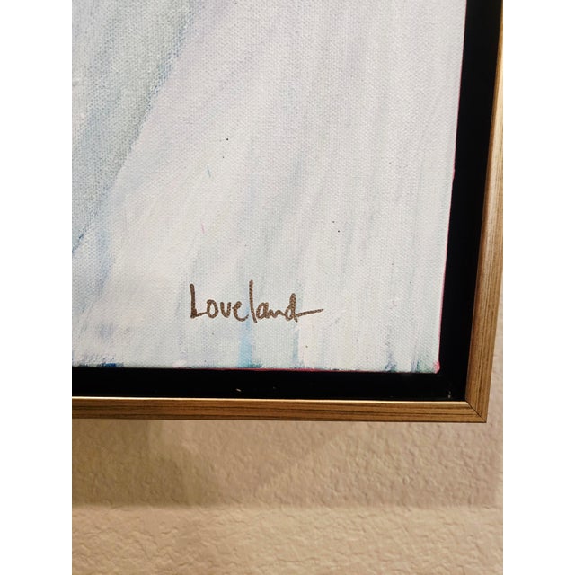 Kimberly Loveland Signed Original Abstract Expressionist Mixed Media Painting - Framed For Sale - Image 4 of 10