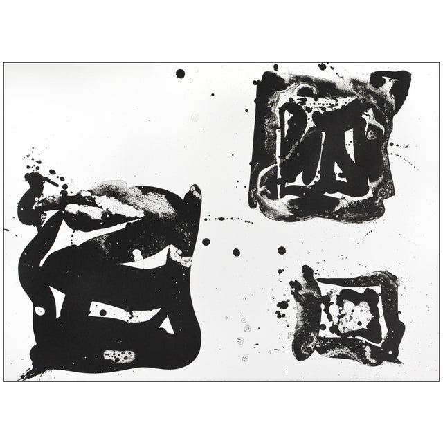 Abstract Late 20th Century Third Stone (l.86; sf.98) Abstrac Black Lithograph Sam Francis For Sale - Image 3 of 7