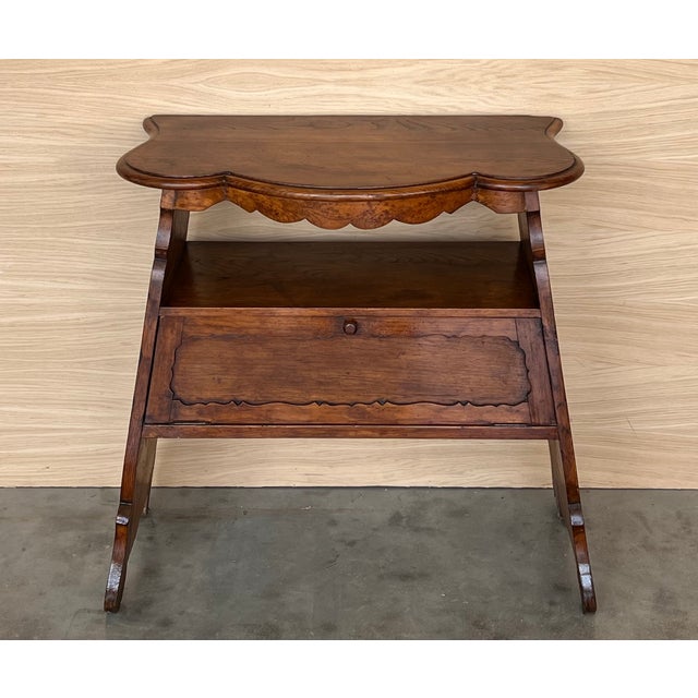 Rustic Early 20th Fall Front Door Rustic Console Table With Shelve For Sale - Image 3 of 12