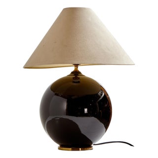 Vintage Glass Table Lamp, 1970s For Sale