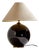 Vintage Glass Table Lamp, 1970s For Sale