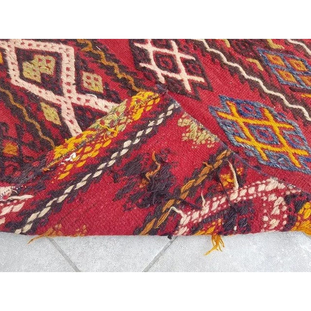 1960s 1960s DEcorative Vintage Kurdish Kilim Rug For Sale - Image 5 of 11