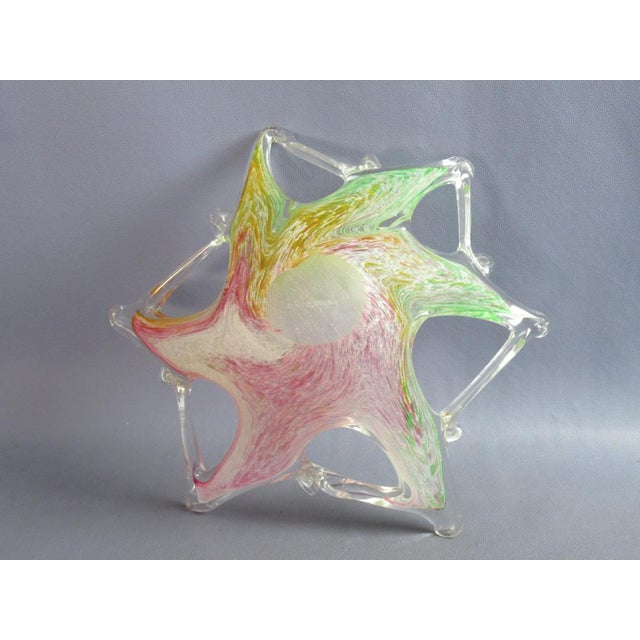 Vintage Sommerso Murano Glass Centerpiece Sculpture Pocket Emptier, 1980s For Sale - Image 6 of 15