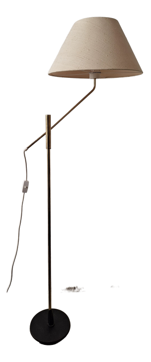 Mid-Century Swing and Height Adjustable Brass Floor Lamp, 1950s