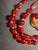 Glass Bohemian/Czech Exceptional Glass Ruby Necklace From Jablonec Nad Nisou Region, Mid-Century Pressed Molded Glass For Sale - Image 7 of 10