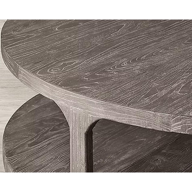 Restoration Hardware Martens Coffee Table 55" Round For Sale - Image 10 of 11