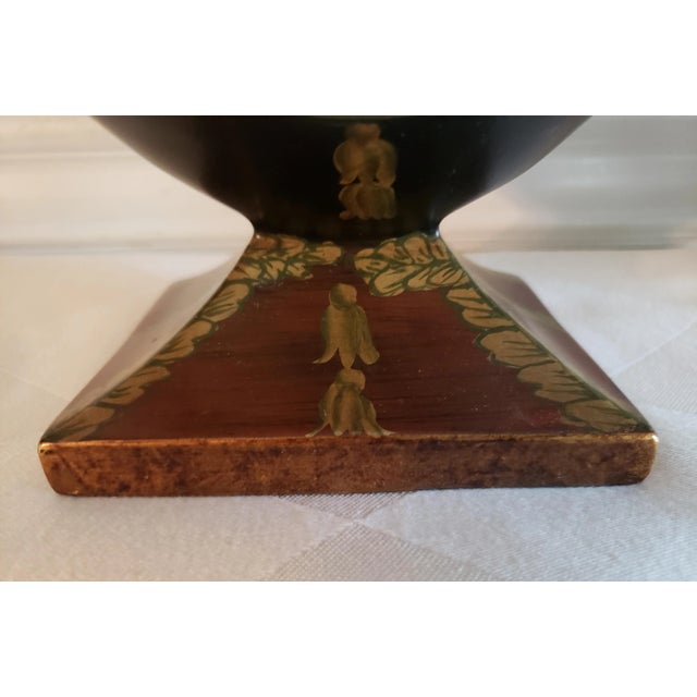 Japanese Vintage 1950s Hand Painted Decorative Ceramic Urns - a Pair For Sale In Washington DC - Image 6 of 12