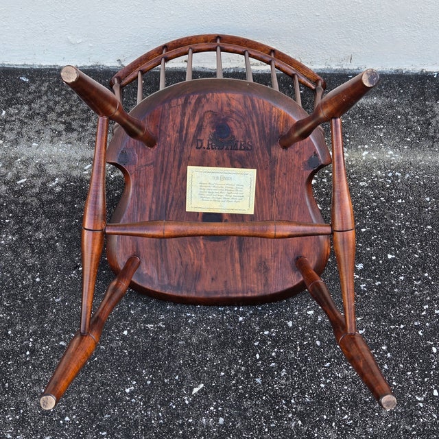 Brown 1994 Bird Cage Windsor Side Chair by D. R. Dimes For Sale - Image 8 of 12