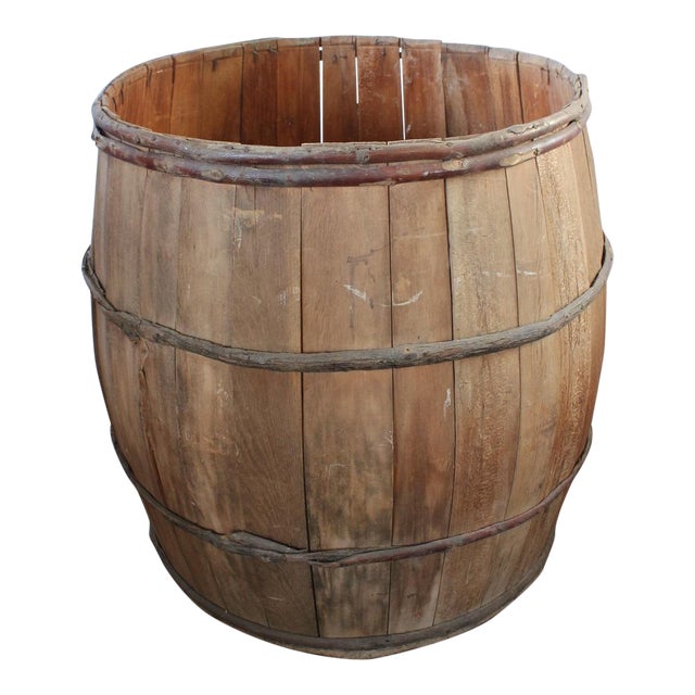 Vintage Wood Barrel Chairish