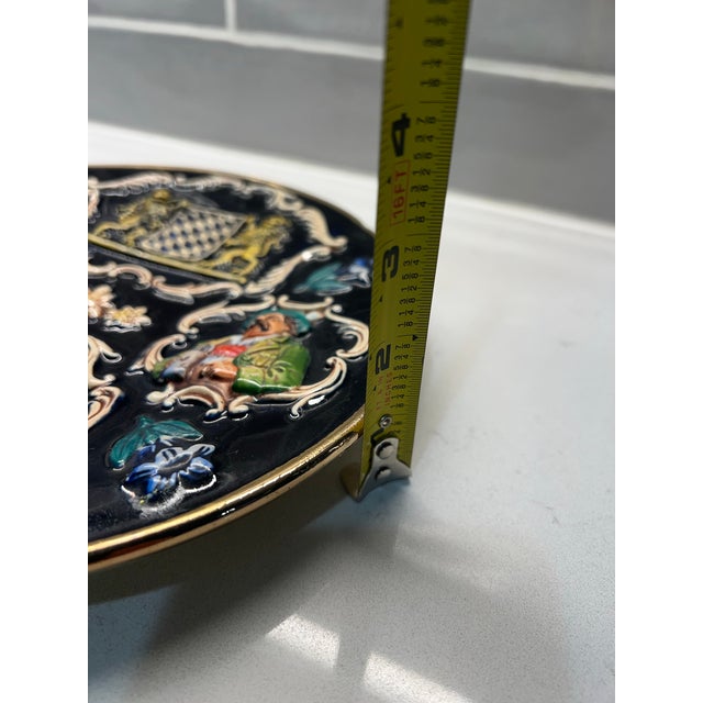 Vintage Collectible German Relief Pottery Plate Wurzburg For Sale - Image 10 of 10