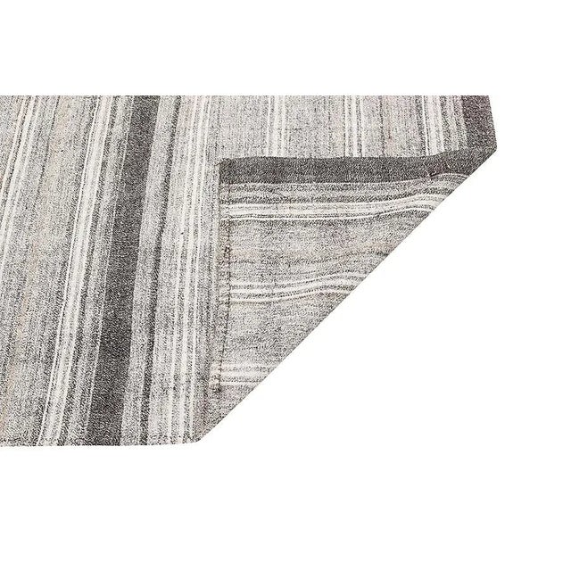 Mid 20th Century Large Gray Vintage Kilim For Sale - Image 5 of 7