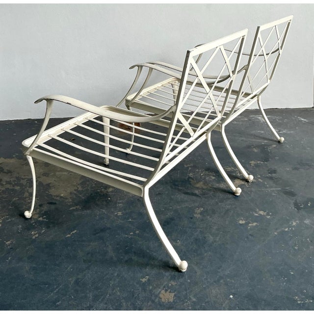 Vintage Boho Cast Aluminum “Florentine” Lounge Chairs After Brown Jordan For Sale - Image 11 of 11