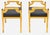Art Deco Pair of Neoclassical Klismos-Style Curule Armchairs in Blonde Wood 20th Century For Sale - Image 3 of 4