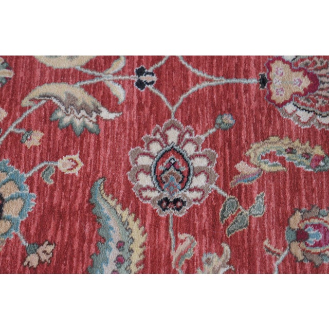 Red Karastan Ashara 100% Wool Red Agra Acanthus Palmette 549 Area Rug Carpet 6' X 9' For Sale - Image 8 of 14