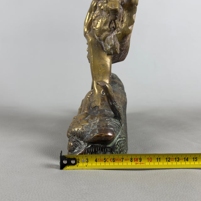 Artigianale, Antica Scultura In Bronzo Divinità Indù Kali Su Shiva Esposizione XX Sec., Bronze For Sale - Image 12 of 14