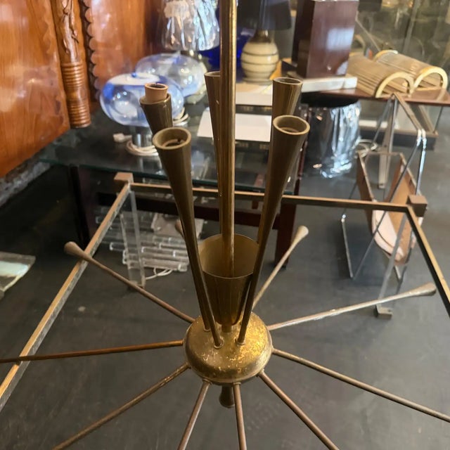1950s Mid-Century Modern Huge Sputnik Chandelier by Oscar Torlasco for Lumi For Sale - Image 17 of 18
