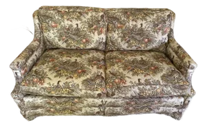 Vintage Hickory Chair Floral Love Seat Couch