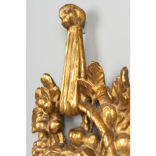 Mid 20th Century Louis XVI Style Giltwood Fruit Basket Sconces - a Pair For Sale - Image 10 of 13