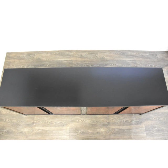 Black 1970s Rosewood and Chrome Dresser For Sale - Image 8 of 12