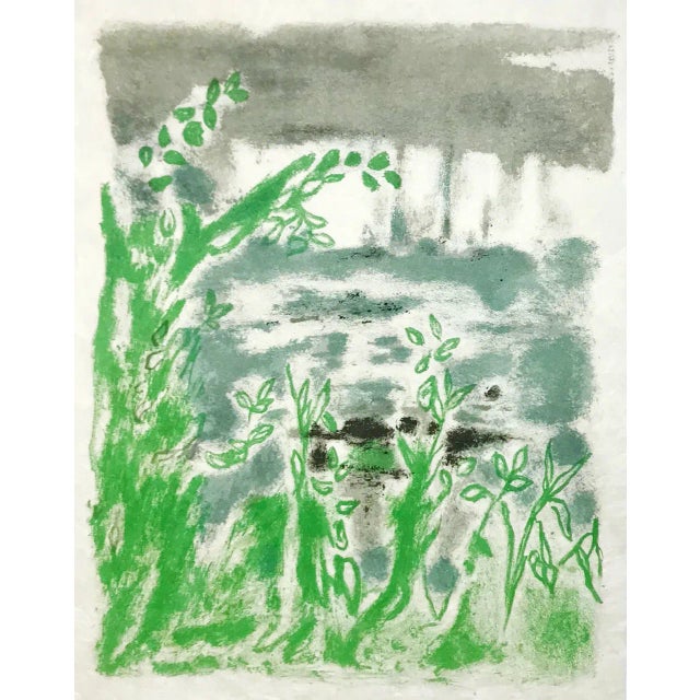 Modern 1962 Jules Cavailles Original Lithograph, Untitled 4 For Sale - Image 3 of 3