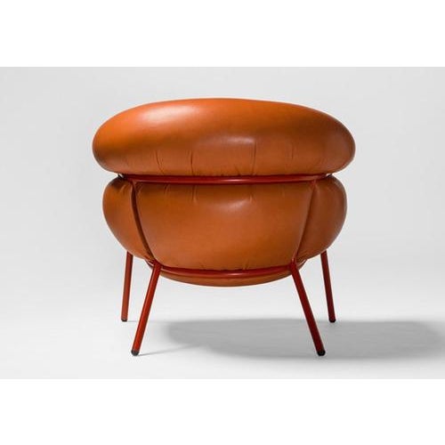 Fabric Upholstered and Iron Grasso Lounge Chair by Stephen Burks for BD, 2018 For Sale - Image 11 of 18