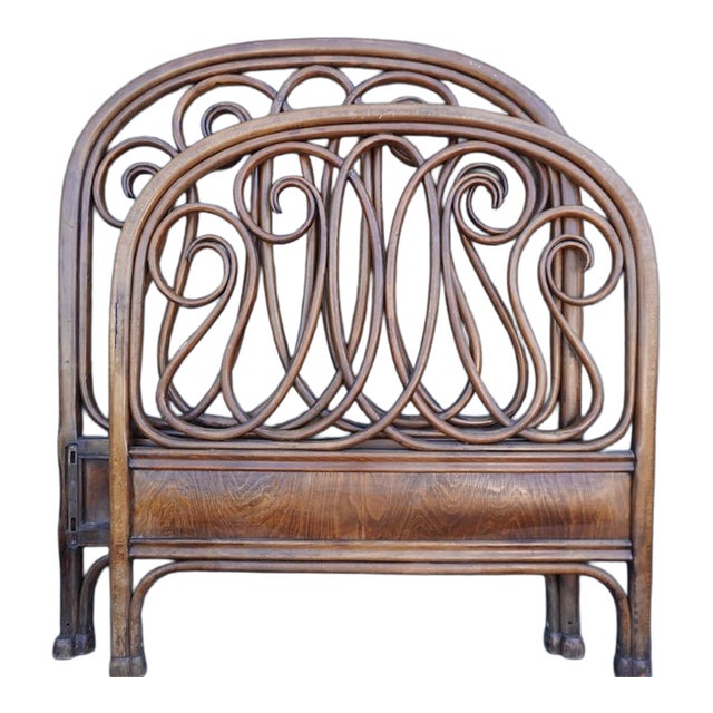 Early 20th Century Original Thonet Bentwood Single Frame Bed For Sale