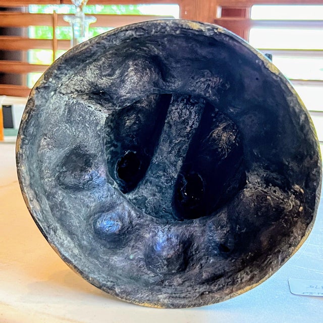 Black Mid 20th Century Standing Buddha Cast Iron Statue For Sale - Image 8 of 12