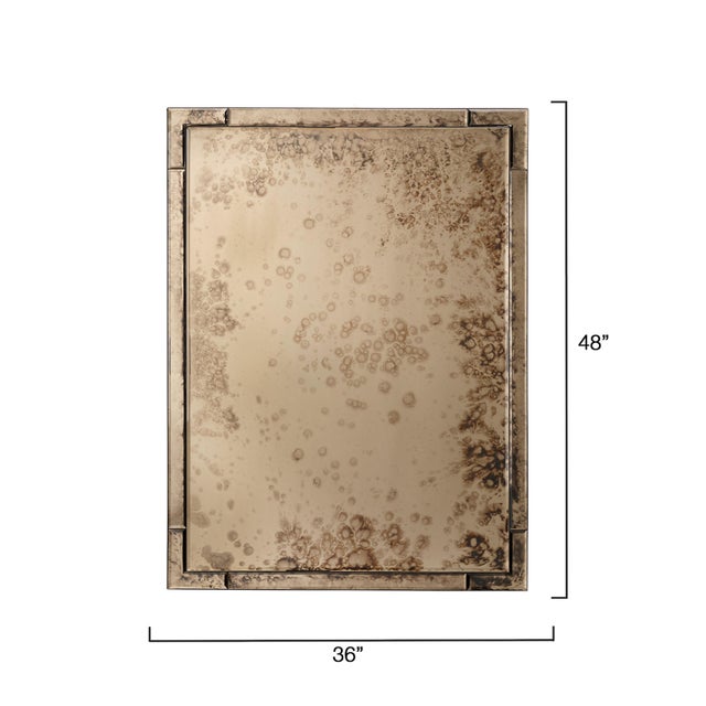 Contemporary Jamie Young Versailles Antiqued Glass Rectangle Wall Mirror For Sale - Image 3 of 6