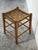 Brown Oak Stool With Woven Cord Seat Rustic Scandinavian Vintage Mid-Century Modern 1970s For Sale - Image 8 of 10