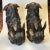 Very Large Chinese or Japanese Carved Wooden Fu Lions - A Pair For Sale - Image 9 of 12