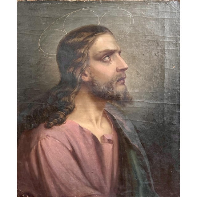 Christ in Prayer, 1800s, Oil on Canvas For Sale