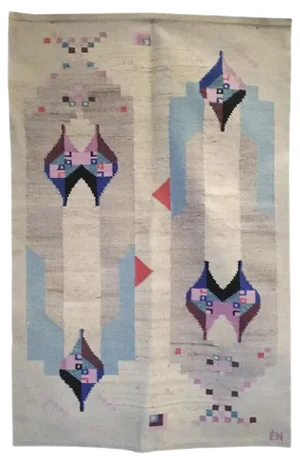Vintage Postmodern Wool Rug, 1980s
