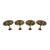 Chinoiserie Vintage Brass Chinese Shou Longevity Curtain Tieback Posts Two Pairs - Set of Four For Sale - Image 3 of 6