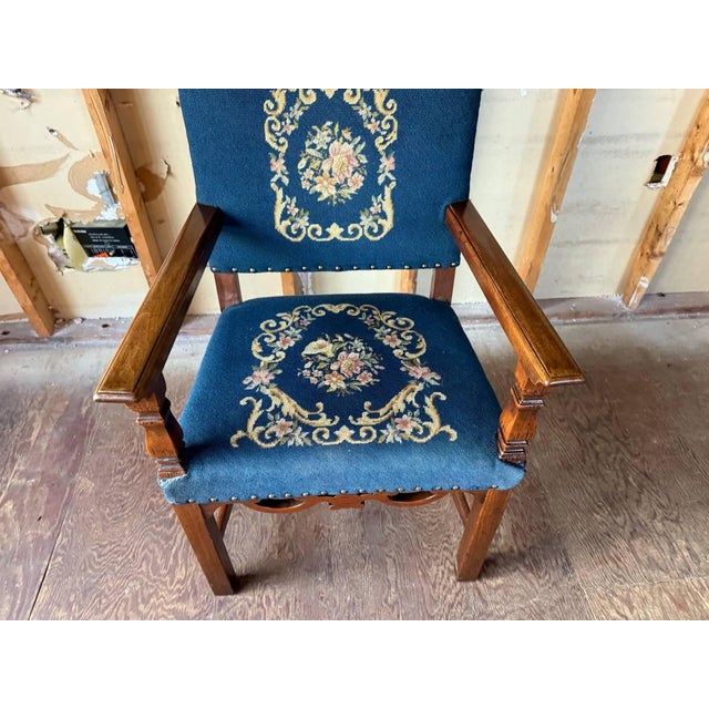 Early 20th Century Antique Renaissance Style Carved Walnut Dining Chairs, Set of 6 For Sale - Image 9 of 16
