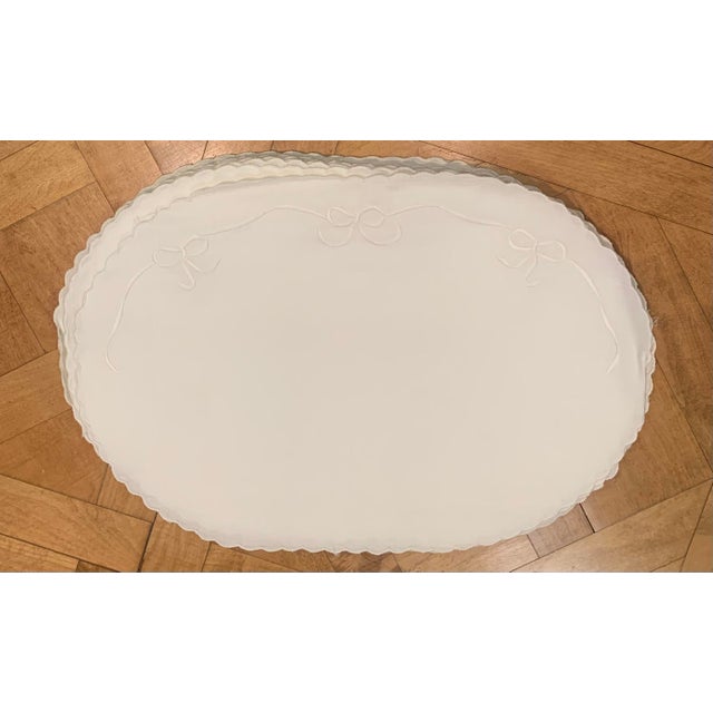 Traditional Antique Oval Placemats With Small Scalloped Edge- Set of 16 For Sale - Image 3 of 6