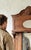 Antique French Provincial Carved Oak Hall Mirror with Beveled Glass and Shelf, 1890 For Sale - Image 5 of 15