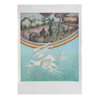 Enrico Benaglia, Paper Bird, Etching, 1990s For Sale