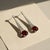 Art Deco Style Garnet and Colorless Topaz Drop Earrings Silver, Gold, A Pair For Sale - Image 4 of 5