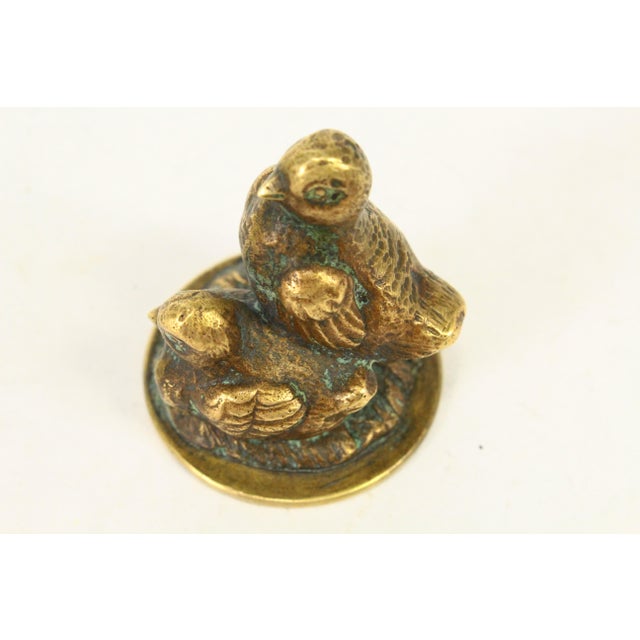 Meiji (1868-1912) Japanese Bronze Miniature Figurine of Birds / Quails For Sale - Image 12 of 16