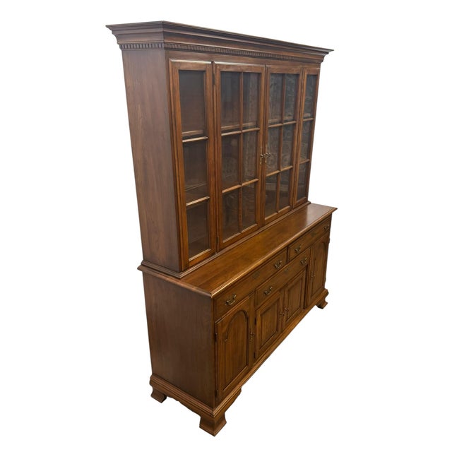 Wood Vintage Pennsylvania House Chippendale Style Mahogany China / Display Cabinet For Sale - Image 7 of 12