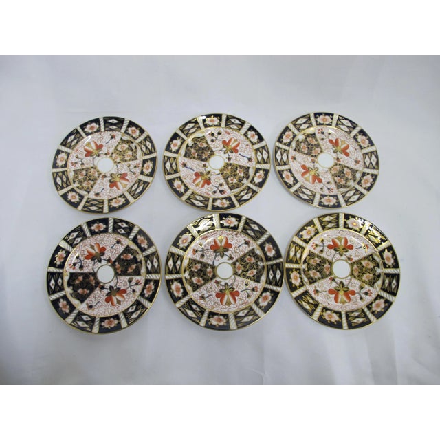 Mid 20th Century Mid 20th Century Royal Crown Derby 2451 Traditional Imari 8 3/8" Salad Plate - Set of 6 For Sale - Image 5 of 7