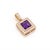 This captivating pendant features a rich, royal purple square-cut amethyst at its center, prized for its deep saturation...